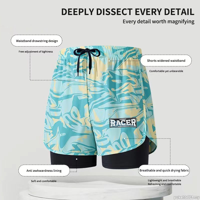 Swimming Trunks Adult Double L - Trunk Breathable Men avaliação e preço