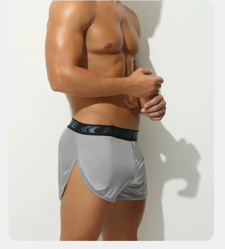 Men's Solid Color Underwear bo - Mesh Sport Boxer avaliação e preço