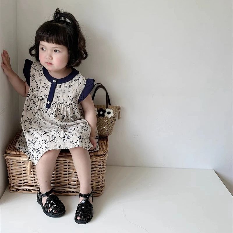 Girls summer floral dress 2024 - Undershirt Crew Neck avaliação e preço