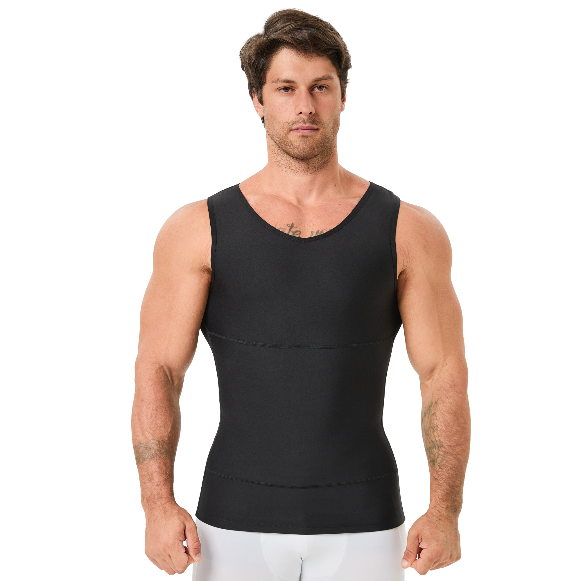 Men's V Neck Compression Shape - Undershirt Crew Neck avaliação e preço