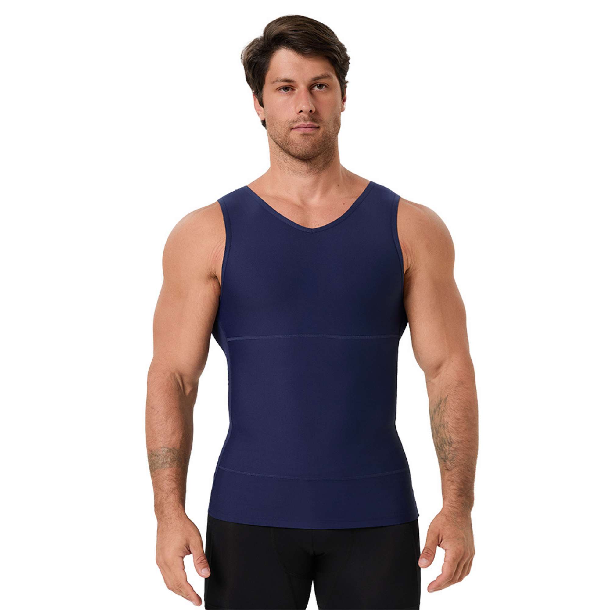 Men's V Neck Compression Shape - Undershirt Crew Neck avaliação e preço