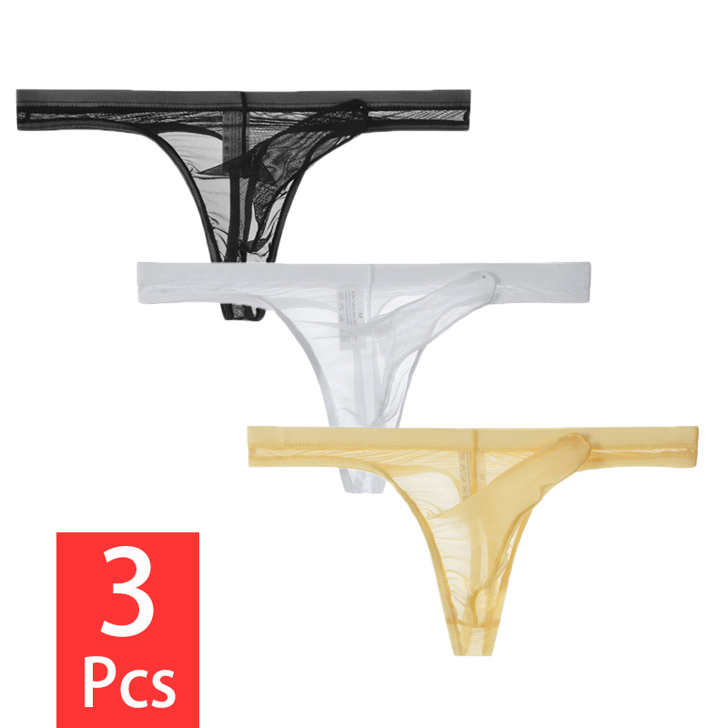 3Pcs/lot Men Underwear T-Back  - Multi Pack Underwear avaliação e preço