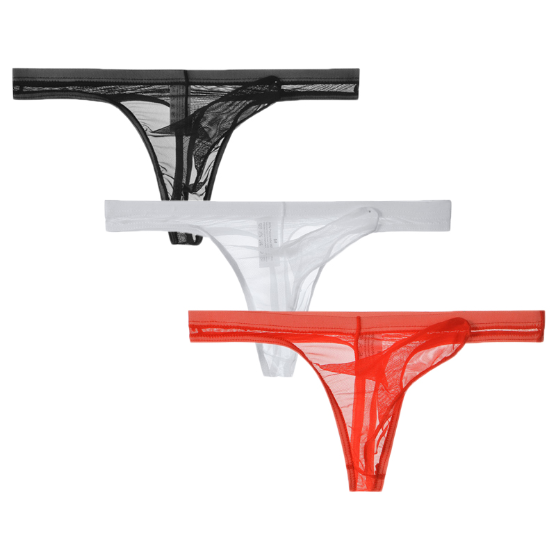 3Pcs/lot Men Underwear T-Back  - Multi Pack Underwear avaliação e preço