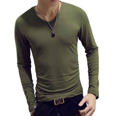 V Neck Mens T Shirts Plain Lon - Undershirt Crew Neck avaliação e preço