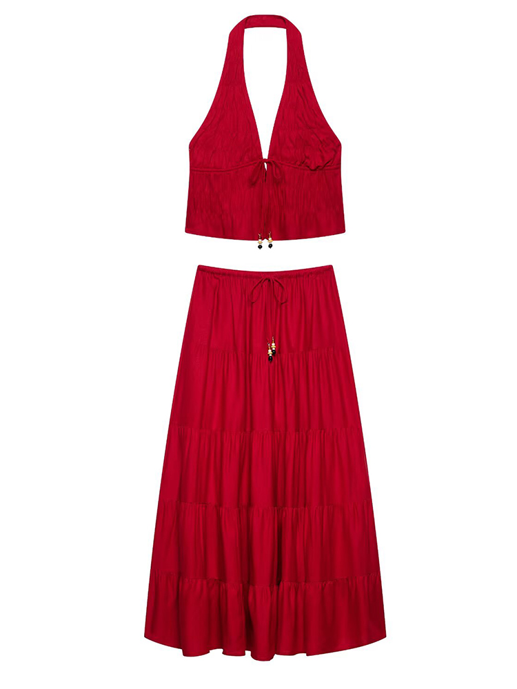 HH 2026 Summer Women's Red Hal - Suspender Tank Top avaliação e preço