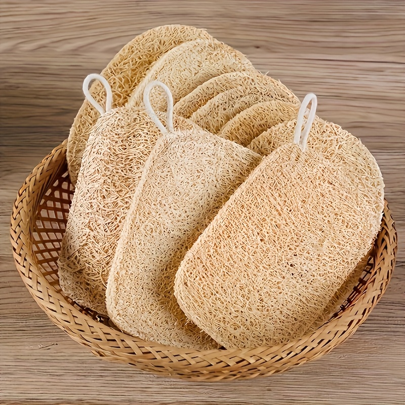 6pcs Natural Loofah Exfoliatin - Bamboo Fiber Trunk avaliação e preço