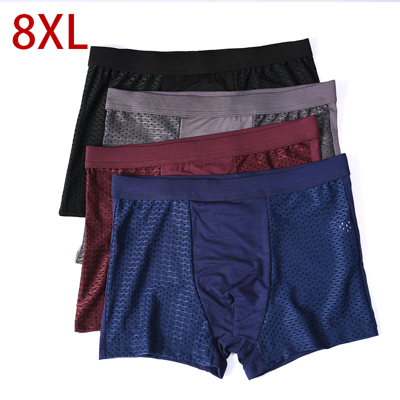 L-8XL Plus Banboo Fiber Men Un - Boxer Shorts Modal avaliação e preço
