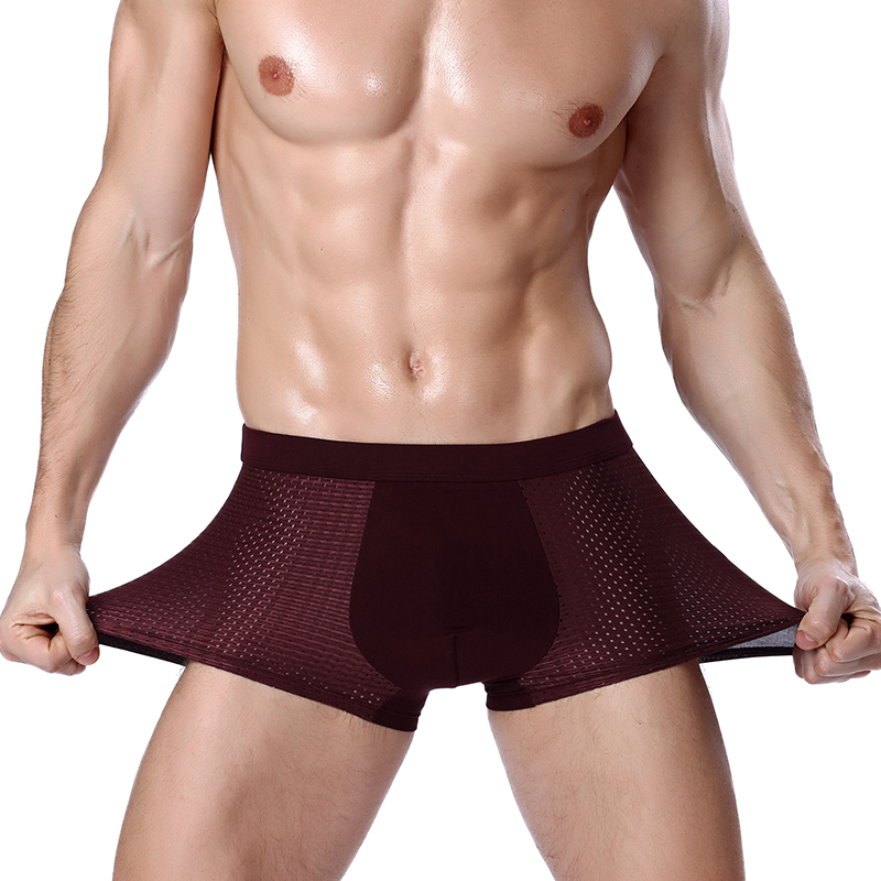 L-8XL Plus Banboo Fiber Men Un - Boxer Shorts Modal avaliação e preço