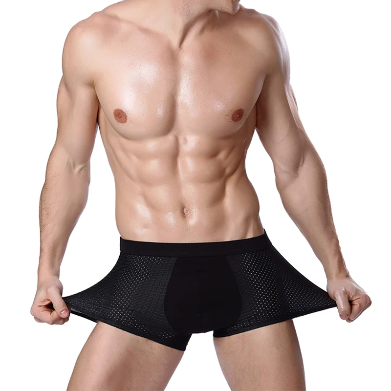 L-8XL Plus Banboo Fiber Men Un - Boxer Shorts Modal avaliação e preço