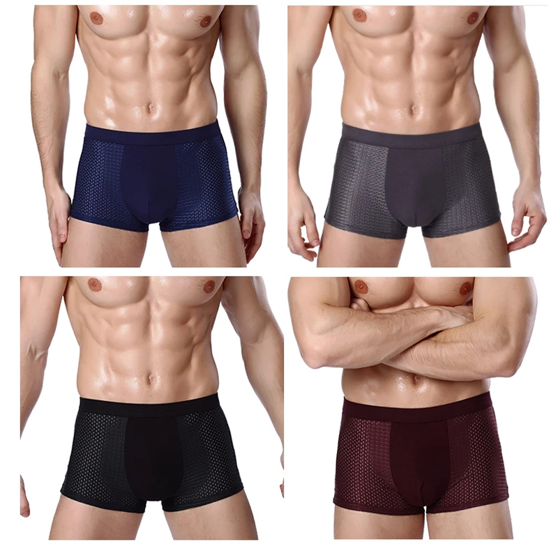 L-8XL Plus Banboo Fiber Men Un - Boxer Shorts Modal avaliação e preço