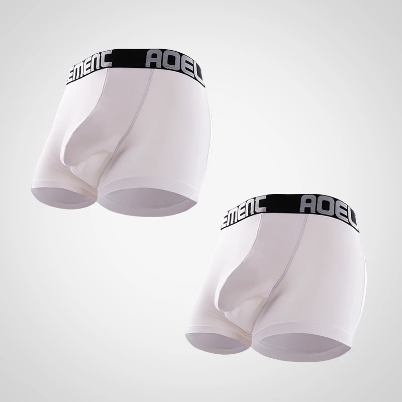 2PCS Men Dual Pouch Separate D - Pouch Boxer Pouch avaliação e preço