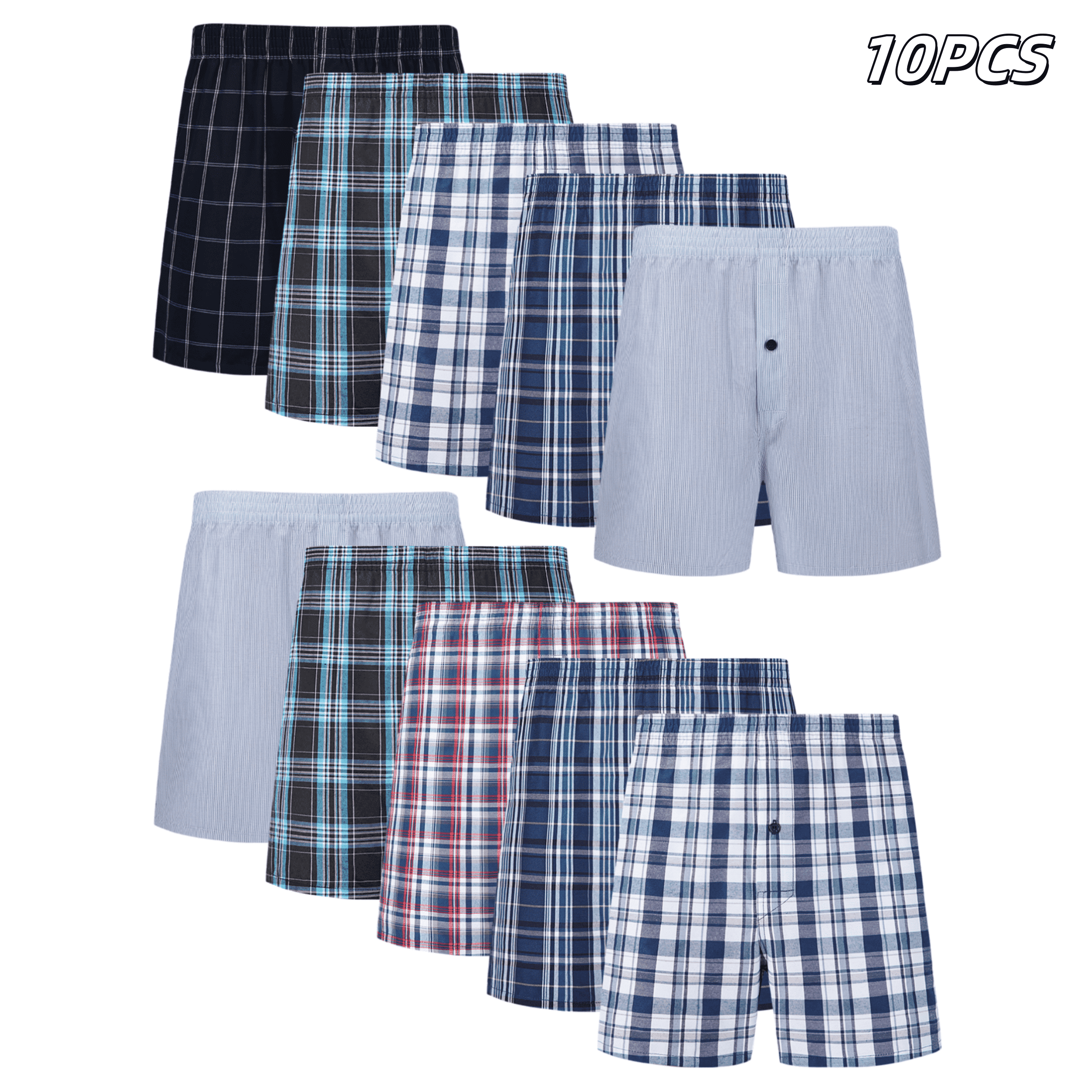 10pcs Men's Underwear Spring/S - Boxer Brief Pack Cotton avaliação e preço