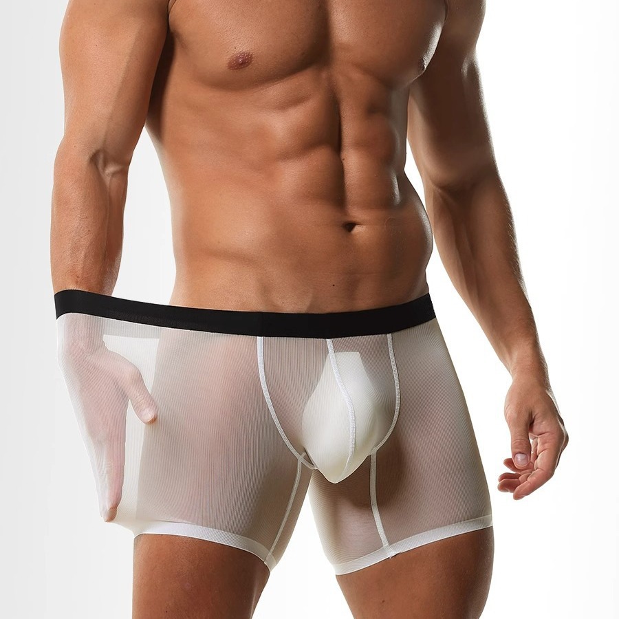 Mens Long Leg Boxer Shorts Ice - Long Leg Trunk Men avaliação e preço