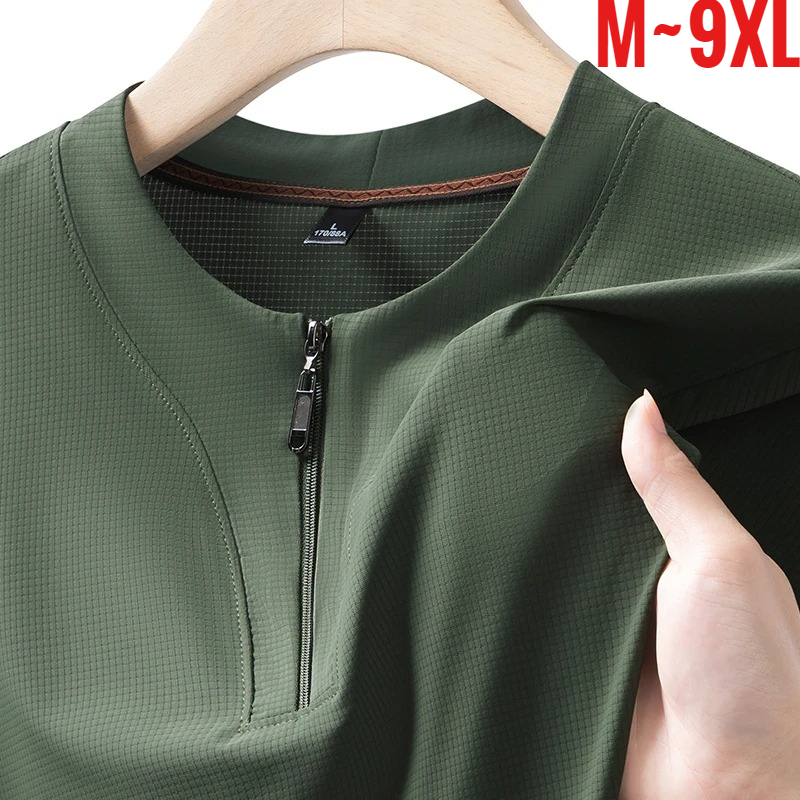 Big Size 9XL Men's Ice Silk He - T Shirt Tight Fit avaliação e preço