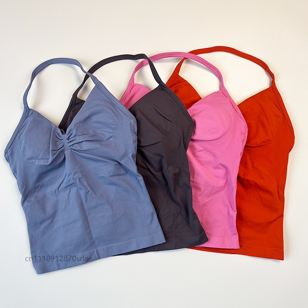 Women's Seamless Halter Strapp - Suspender Tank Top avaliação e preço