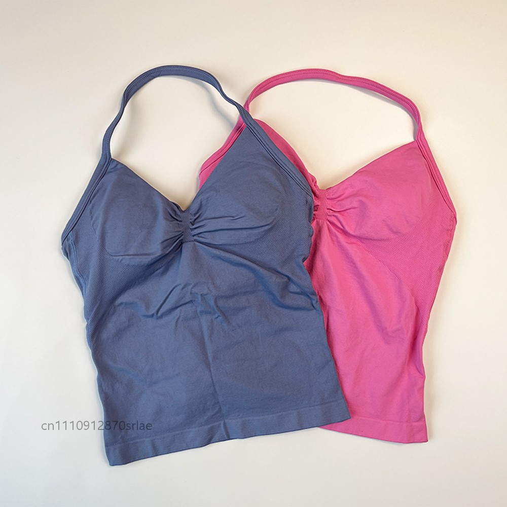 Women's Seamless Halter Strapp - Suspender Tank Top avaliação e preço