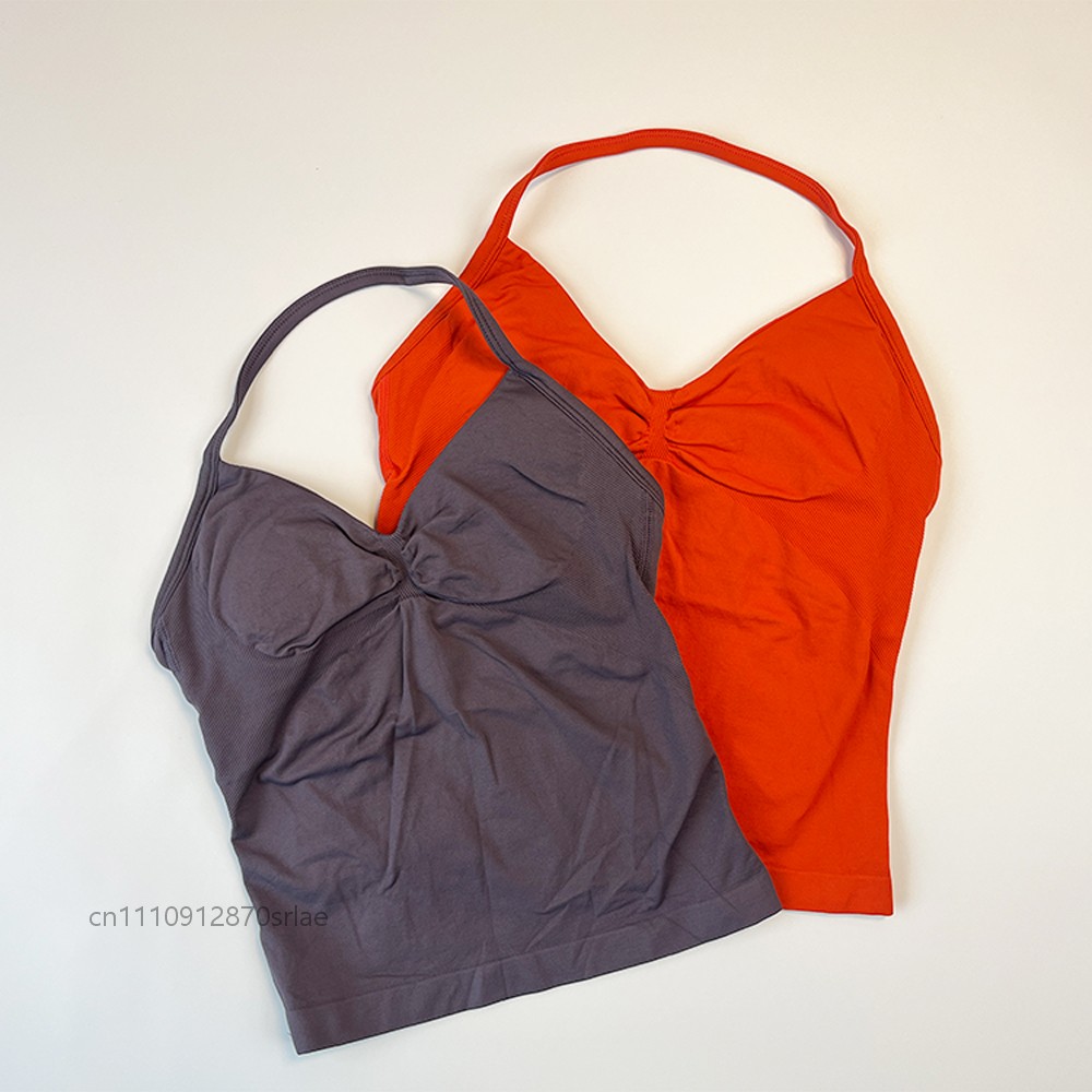 Women's Seamless Halter Strapp - Suspender Tank Top avaliação e preço