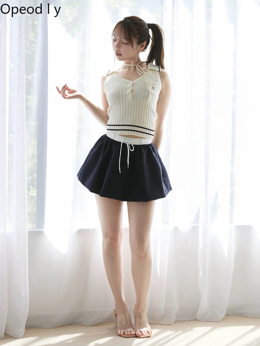 Japanese Sweet Lapel Twist V-n - Suspender Tank Top avaliação e preço