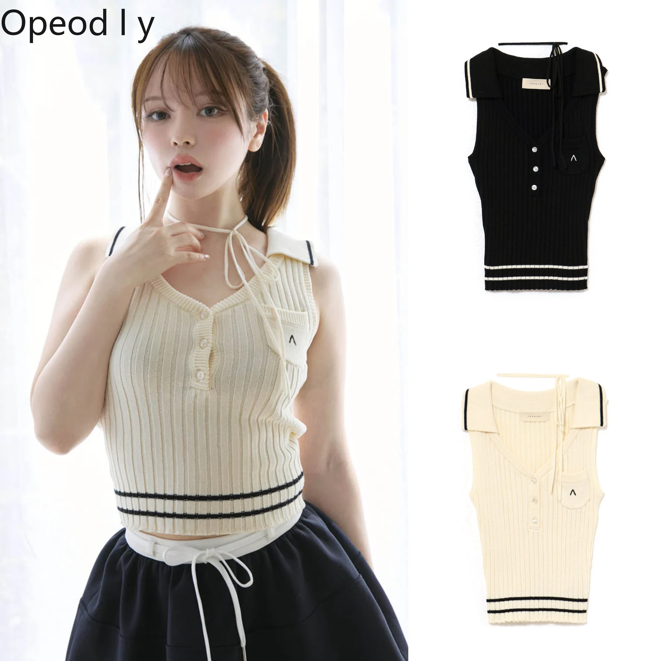 Japanese Sweet Lapel Twist V-n - Suspender Tank Top avaliação e preço