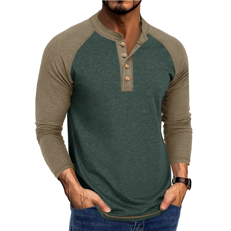 Men's New Long Sleeve Henley S - Base Layer Top avaliação e preço