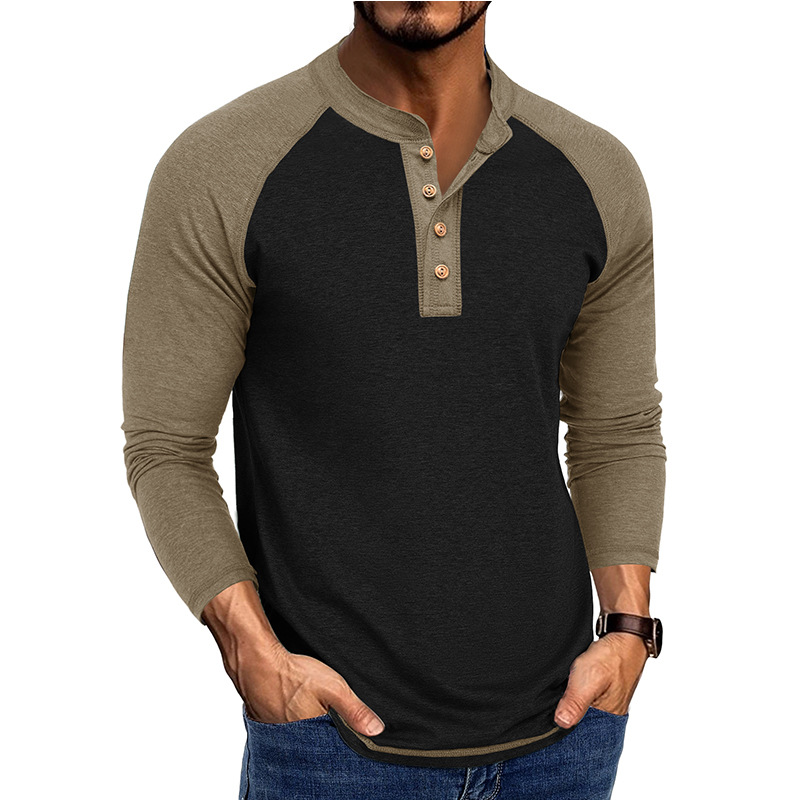 Men's New Long Sleeve Henley S - Base Layer Top avaliação e preço