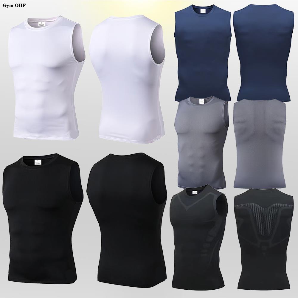 Men's Compression Tank Tops Gy - Sleeveless Undershirt avaliação e preço