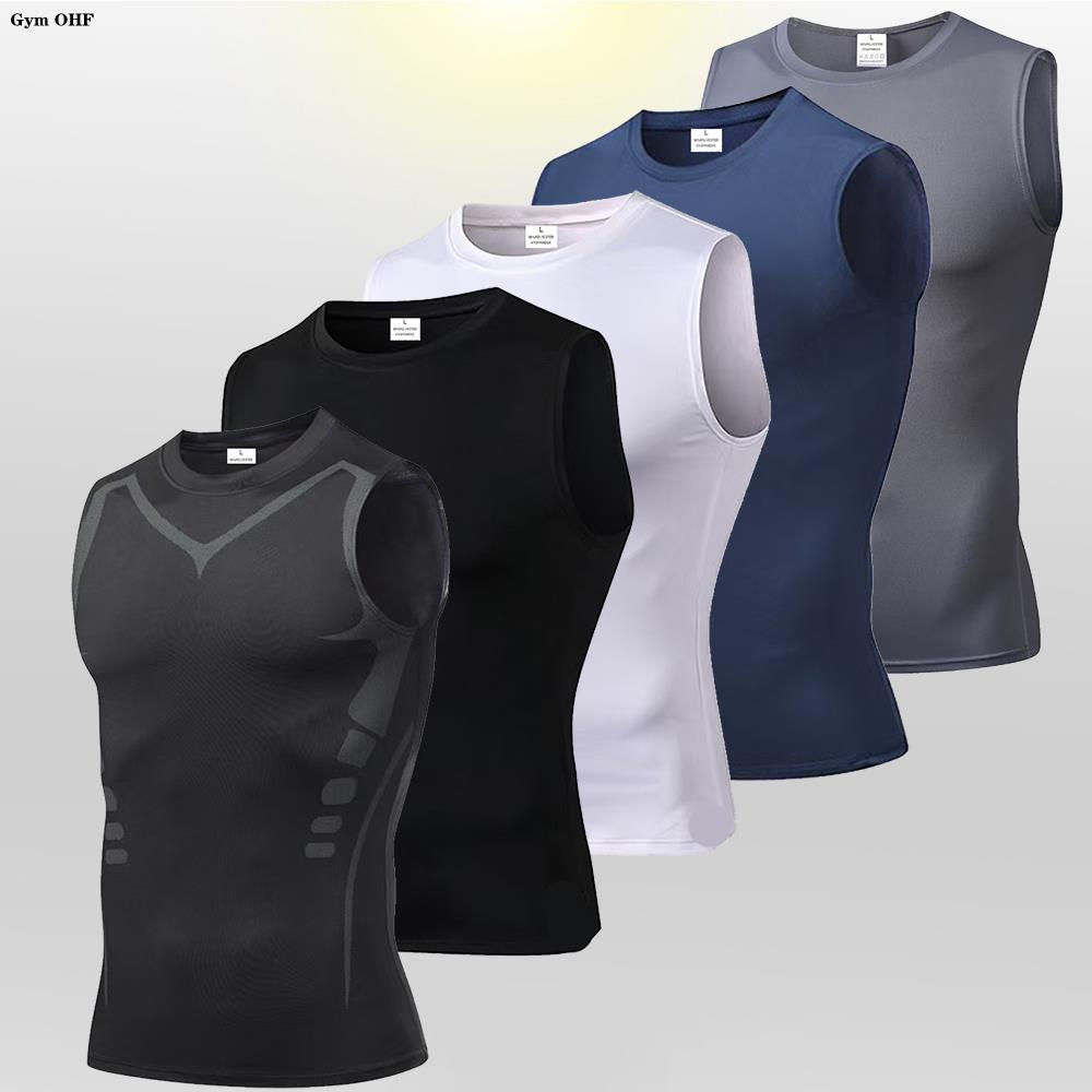 Men's Compression Tank Tops Gy - Sleeveless Undershirt avaliação e preço