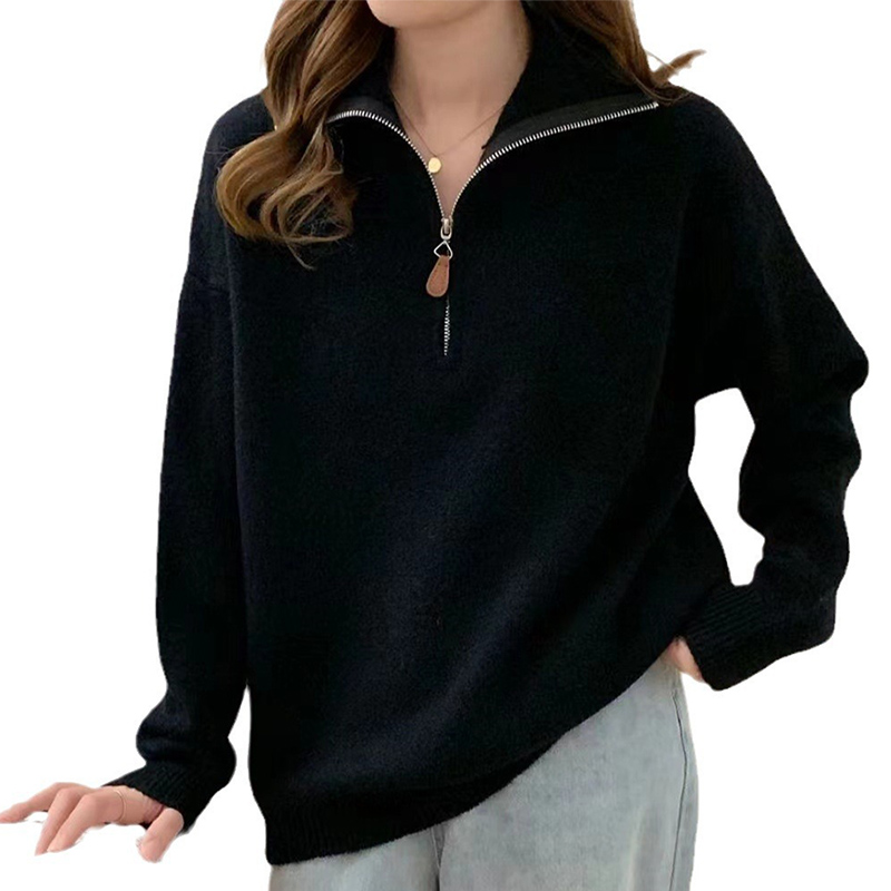 Korean Half Zip-Up Sweater Wom - Thermal Long John avaliação e preço