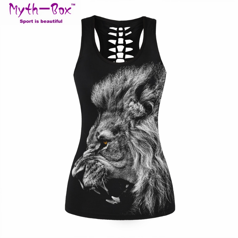 Women Sport Vest Bad Cat Print - Sleeveless Undershirt avaliação e preço