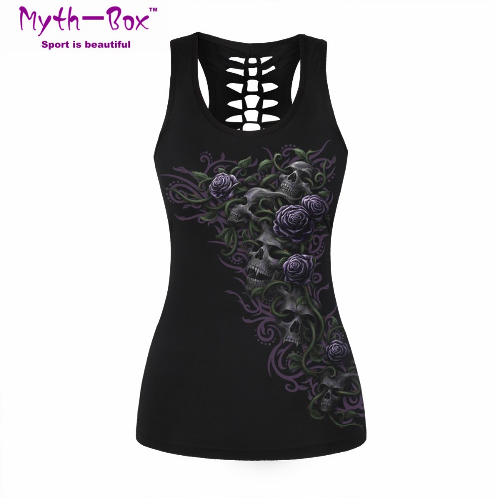 Women Sport Vest Bad Cat Print - Sleeveless Undershirt avaliação e preço