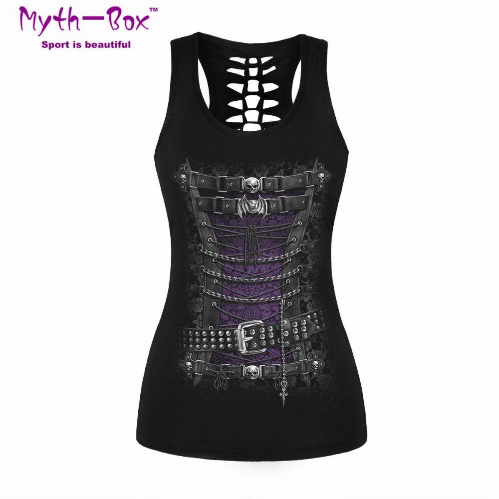 Women Sport Vest Bad Cat Print - Sleeveless Undershirt avaliação e preço