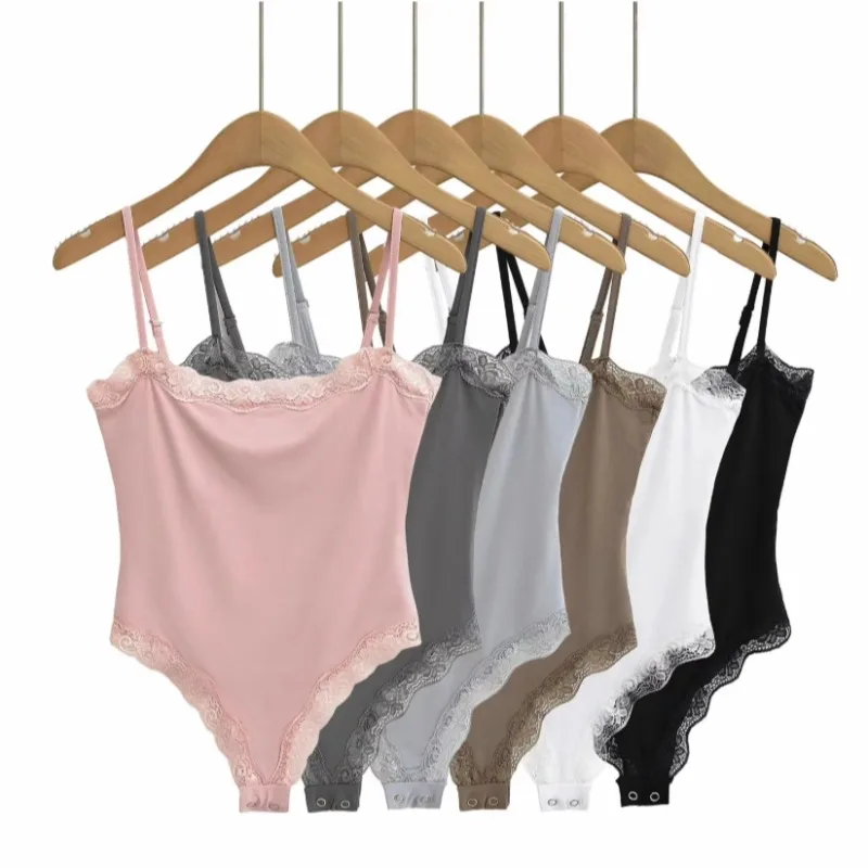 Women's Square Neck Lace Bodys - Suspender Tank Top avaliação e preço