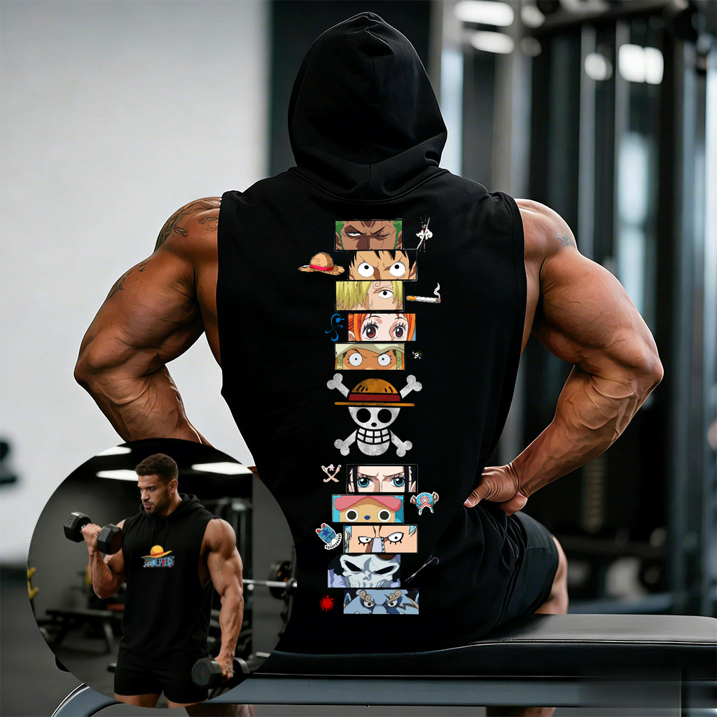 One Piece Anime Hoodie Sleevel - Sleeveless Undershirt avaliação e preço