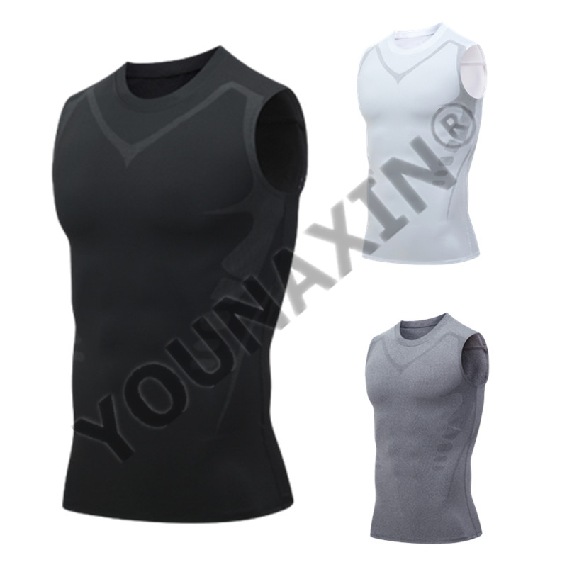 3 Pieces Men's Sleeveless T-Sh - T Shirt Tight Fit avaliação e preço