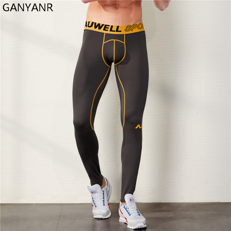 GANYANR Running Tights Men Spo - Compression Long Pant avaliação e preço