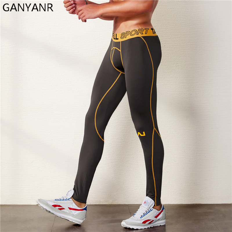 GANYANR Running Tights Men Spo - Compression Long Pant avaliação e preço