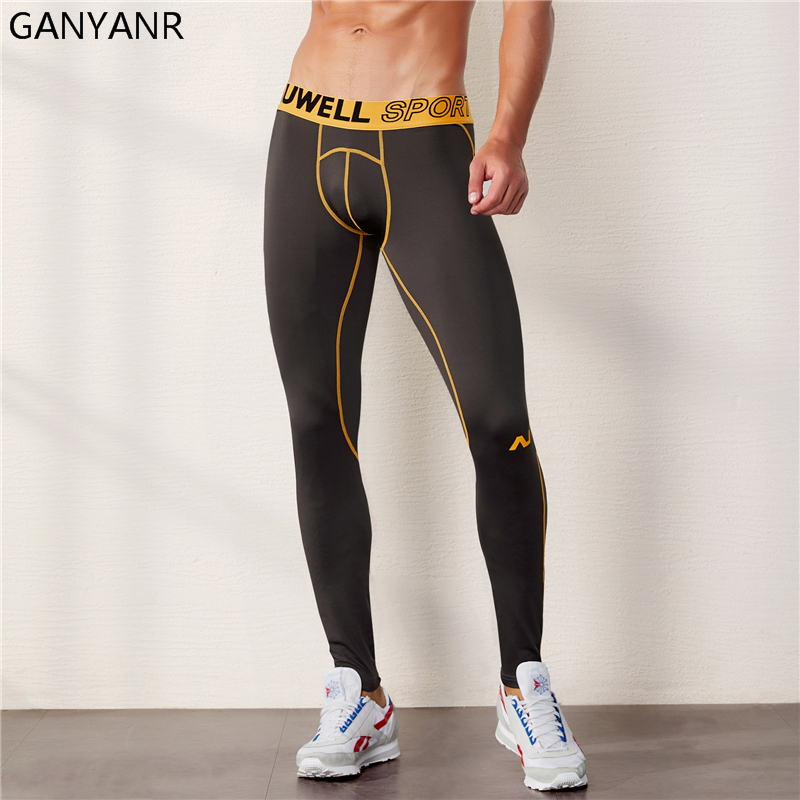 GANYANR Running Tights Men Spo - Compression Long Pant avaliação e preço
