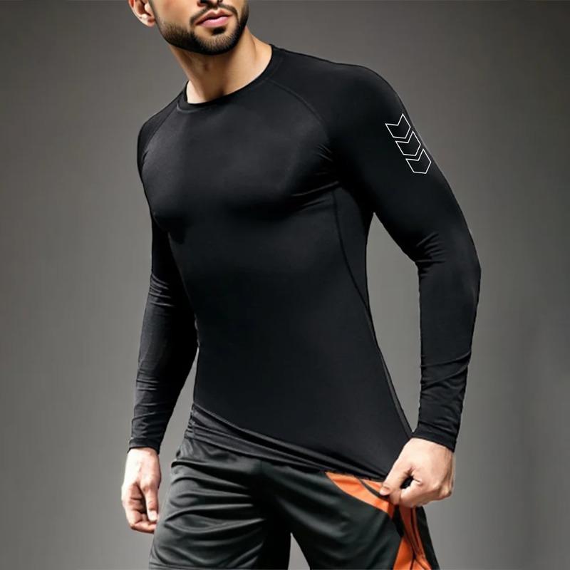 Men Quick-dry T-shirt Long Sle - Base Layer Top avaliação e preço