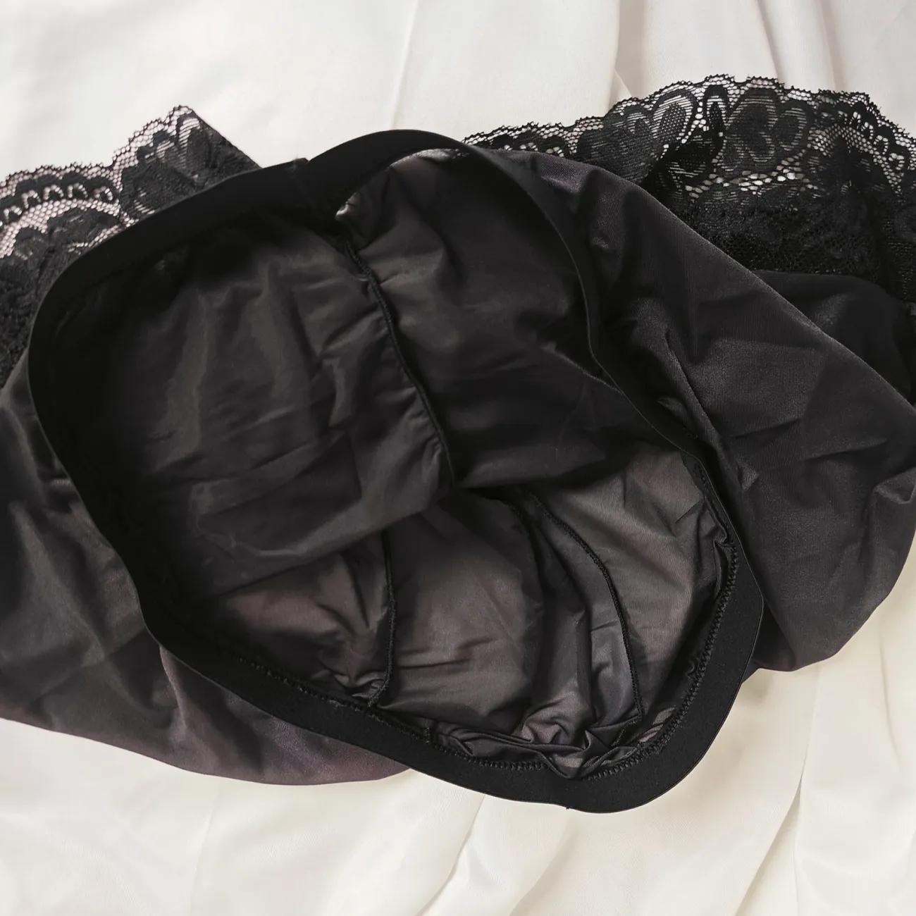 Sexy Man's Glossy Lace Hem Sho - Pouch Boxer Pouch avaliação e preço