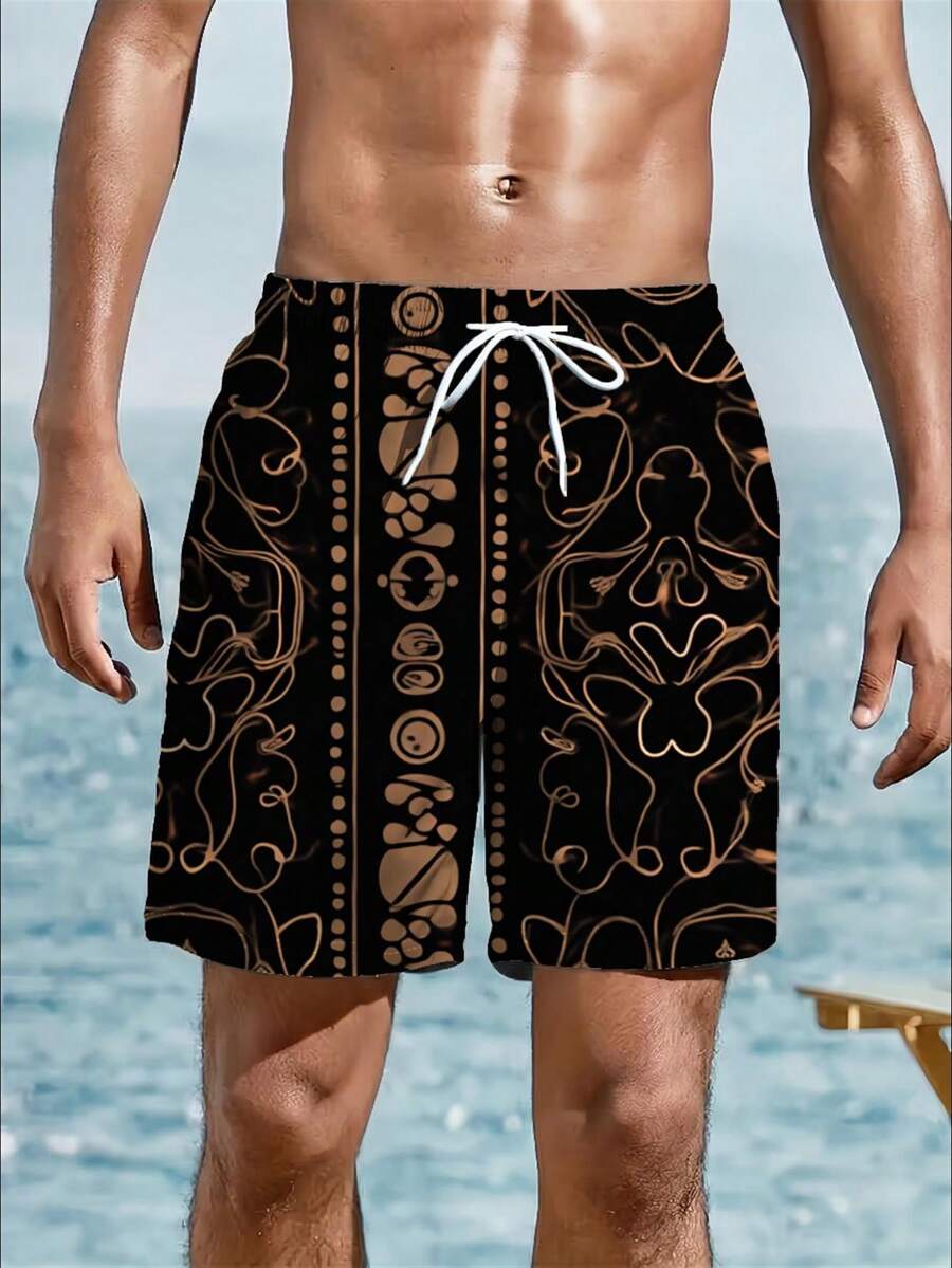 Mens Abstract Geometric Print  - Trunk Breathable Men avaliação e preço