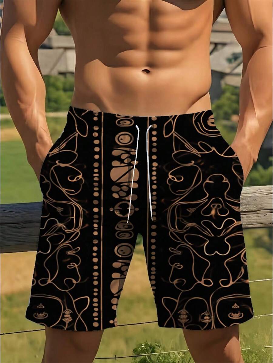 Mens Abstract Geometric Print  - Trunk Breathable Men avaliação e preço