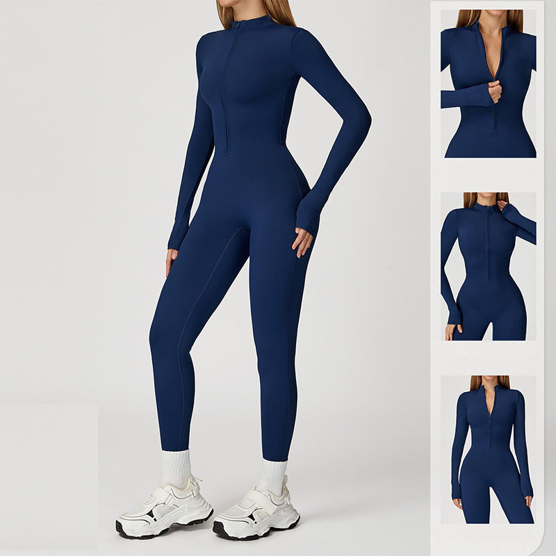 Aiithuug Workout Jumpsuit Zip  - Compression Long Pant avaliação e preço