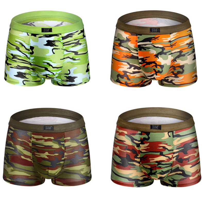4pcs/lot Camouflage Boxer Men  - Multi Pack Underwear avaliação e preço