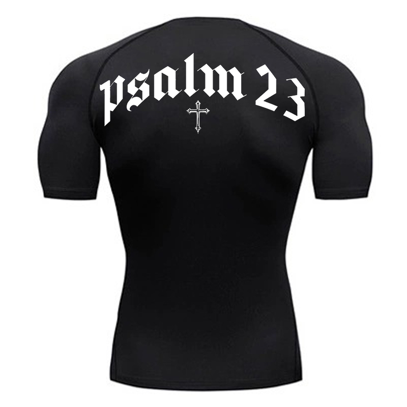Psalm 23 Cross Print Compressi - Base Layer Top avaliação e preço
