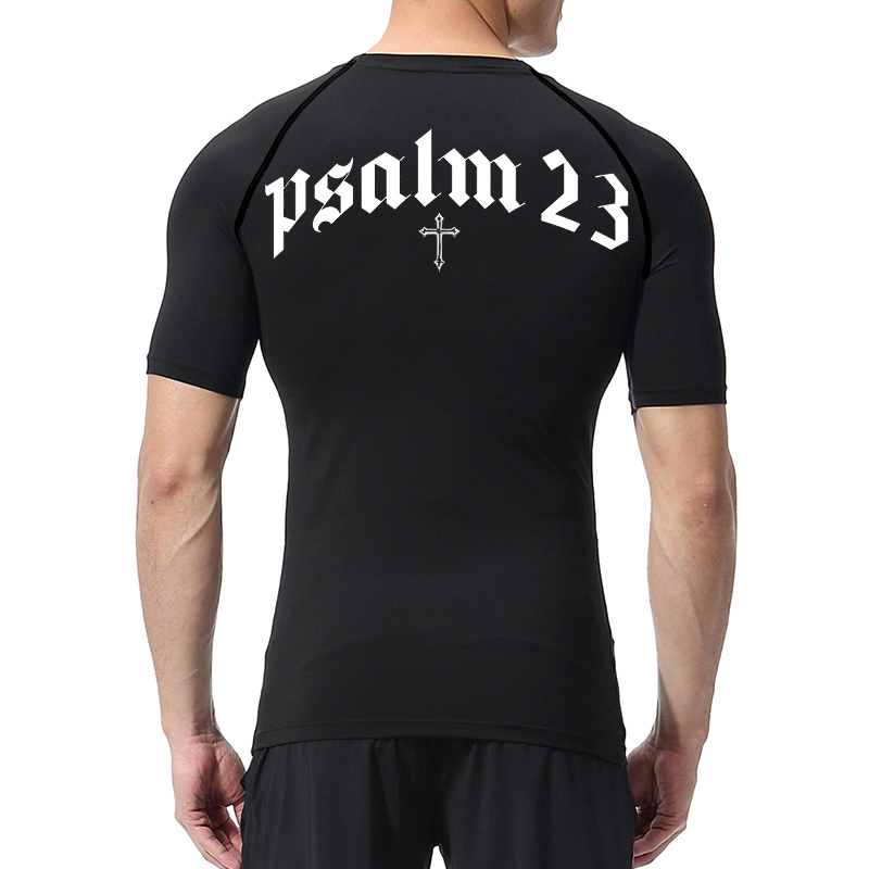 Psalm 23 Cross Print Compressi - Base Layer Top avaliação e preço