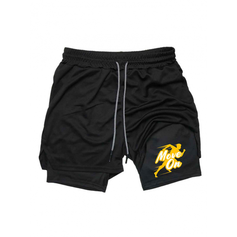 Summer Breathable Two-in-one D - Compression Shorts Athletes avaliação e preço