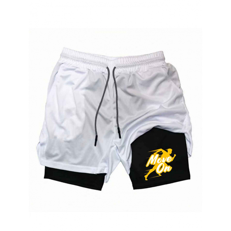 Summer Breathable Two-in-one D - Compression Shorts Athletes avaliação e preço