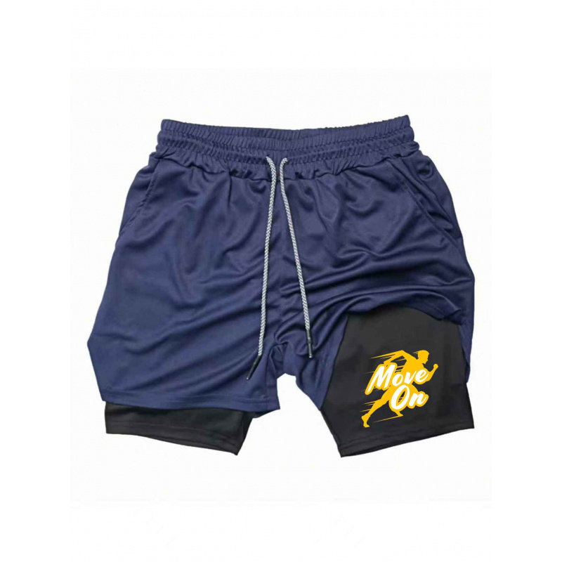 Summer Breathable Two-in-one D - Compression Shorts Athletes avaliação e preço